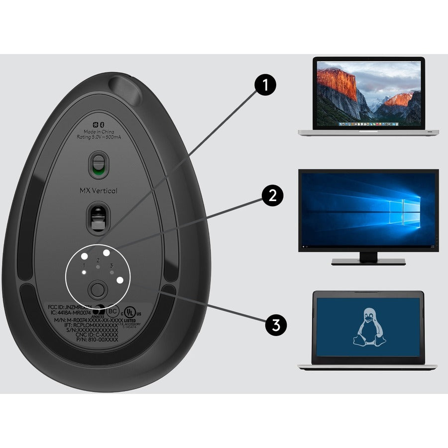Souris ergonomique avancée verticale Logitech MX 910-005447