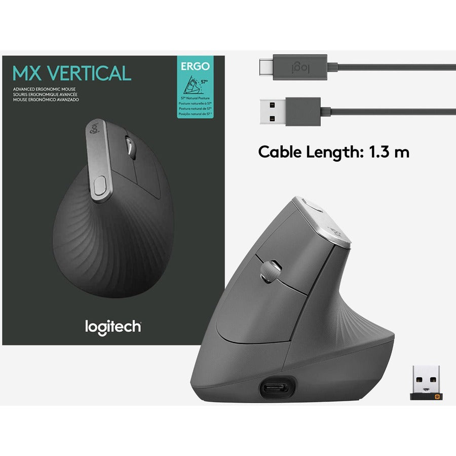 Souris ergonomique avancée verticale Logitech MX 910-005447