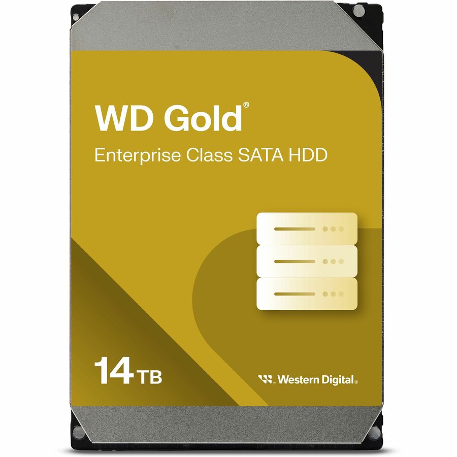 Disque dur WD Gold WD142KRYZ 14 To - 3,5" interne - SATA (SATA/600) - Méthode d'enregistrement magnétique conventionnel (CMR) WD142KRYZ