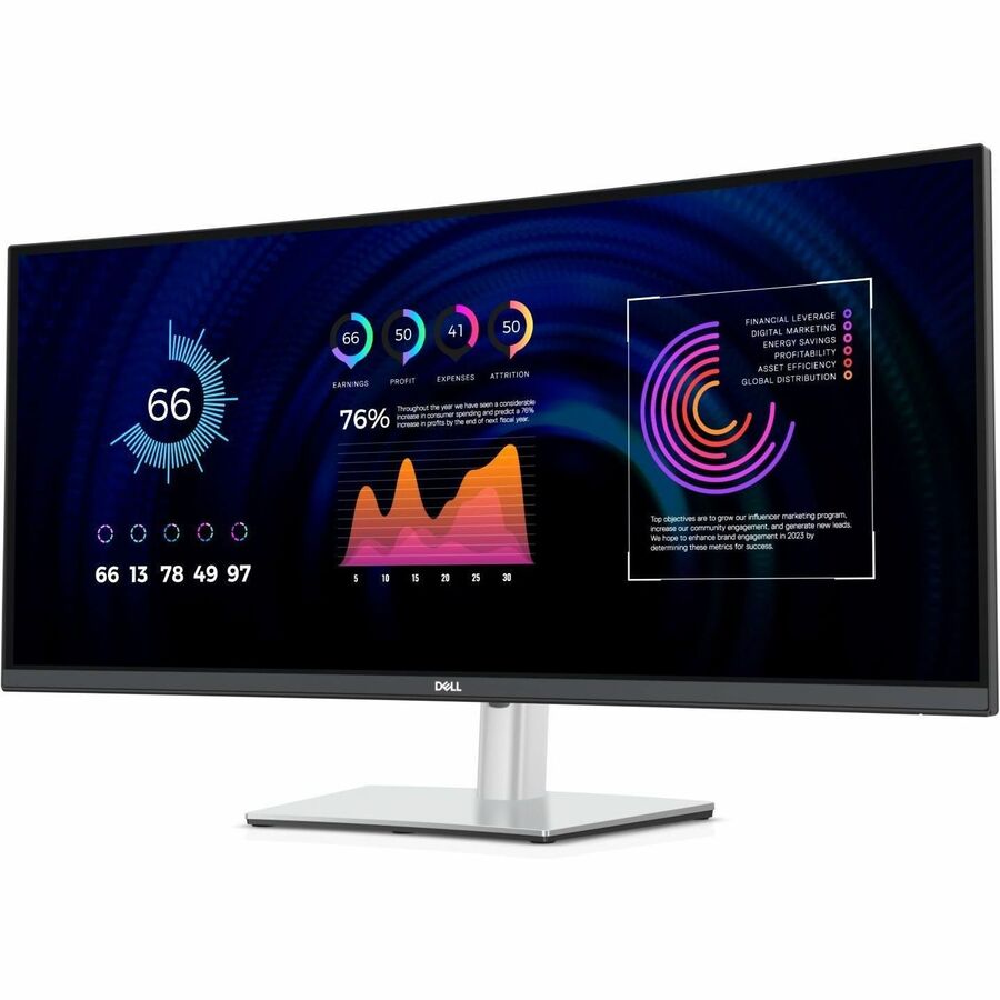 Moniteur LED incurvé Dell P3424WE 34" UW-QHD - 21:9 - Noir, Argent DELL-P3424WE