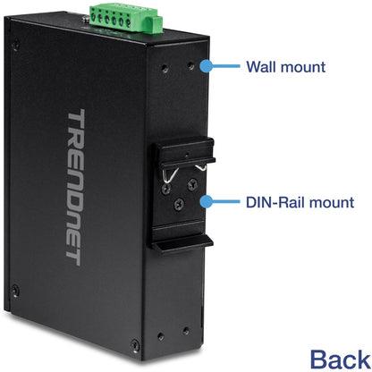 TRENDnet 8-Port Industrial Unmanaged Fast Ethernet DIN-Rail Switch; TI-E80 8 x Fast Ethernet Ports; 1.6Gbps Switching Capacity;8 Port Network Fast Ethernet Switch;IP30 Metal Switch;Lifetime Protection TI-E80