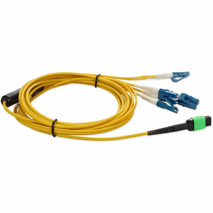 Câble de raccordement jaune AddOn 3 m MPO vers 4xLC Duplex Fanout SMF pour Juniper MTP-4LC-S3M-AO