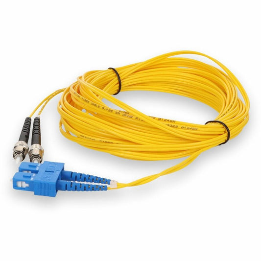 Câble de raccordement jaune duplex ST/SC OS1 en fibre monomode (SMF) AddOn 10 m ADD-ST-SC-10M9SMF