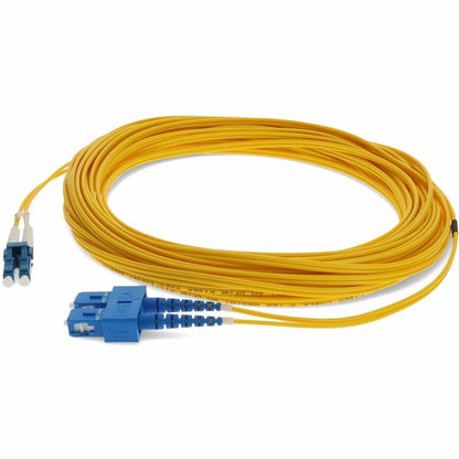 Câble de raccordement OFNR (Riser Rated) jaune AddOn 15 m SMF 9/125 Duplex SC/LC OS1 ADD-SC-LC-15M9SMF