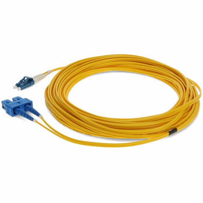 Câble de raccordement OFNR (Riser Rated) jaune AddOn 15 m SMF 9/125 Duplex SC/LC OS1 ADD-SC-LC-15M9SMF