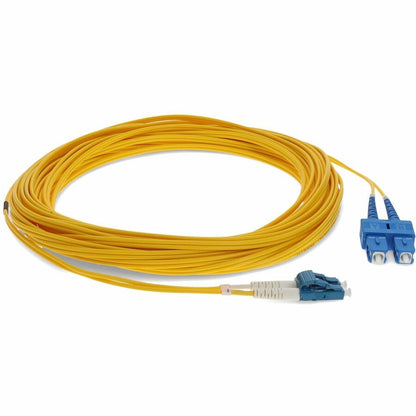 Câble de raccordement OFNR (Riser Rated) jaune AddOn 15 m SMF 9/125 Duplex SC/LC OS1 ADD-SC-LC-15M9SMF
