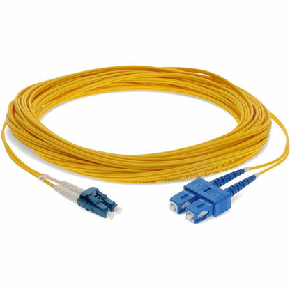 Câble de raccordement OFNR (Riser Rated) jaune AddOn 15 m SMF 9/125 Duplex SC/LC OS1 ADD-SC-LC-15M9SMF