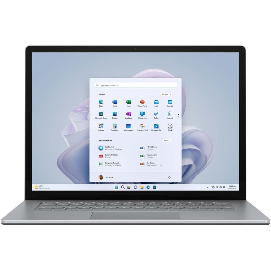 Ordinateur portable Microsoft Surface Laptop 5 13,5" à écran tactile - Intel Core i5 12e génération i5-1245U - Plateforme Intel Evo - 16 Go - SSD 256 Go - Clavier anglais - Platinum R7B-00001