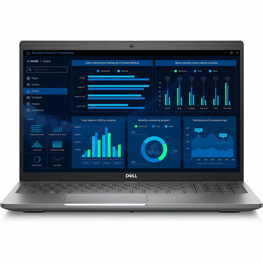 Station de travail mobile Dell Precision 3000 3581 15,6" - Full HD - Intel Core i7 13e génération i7-13700H - Technologie vPro - 16 Go - SSD 512 Go - Clavier anglais (États-Unis) - Gris Titane X7YC2