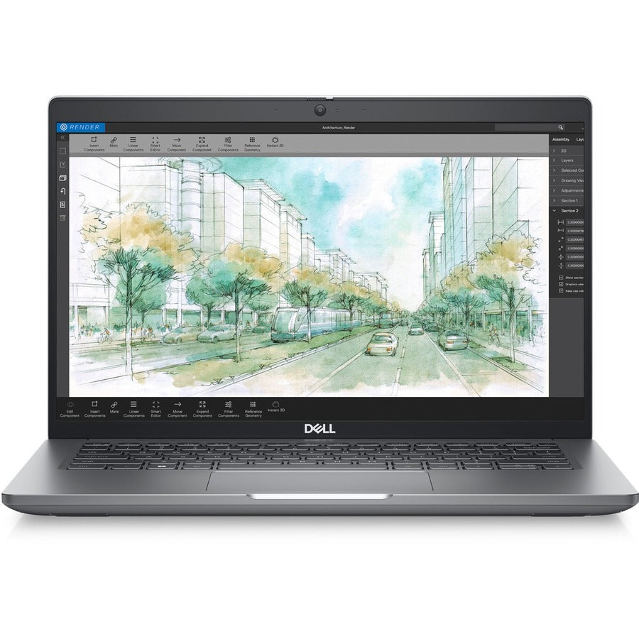 Station de travail mobile Dell Precision 3000 3480 14" - Full HD - Intel Core i5 13e génération i5-1335U - Technologie vPro - 16 Go - SSD 256 Go - Clavier anglais (États-Unis) - Gris Titane 2H58M