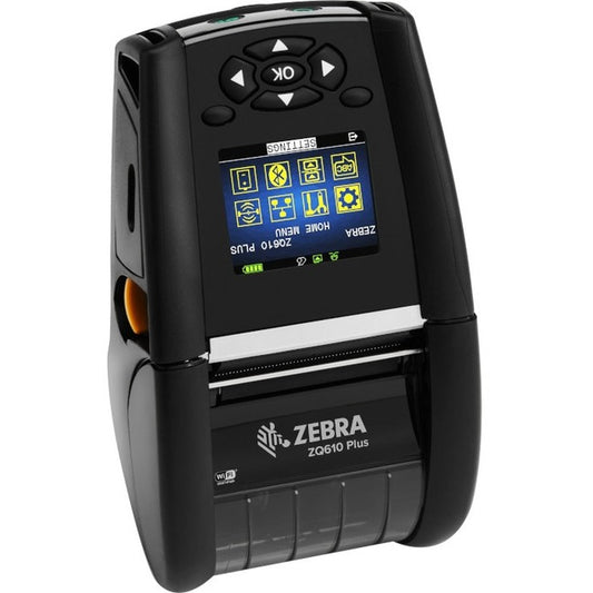 Imprimante thermique directe Zebra ZQ610 Plus de bureau, industrielle et mobile - Monochrome - Impression d'étiquettes/reçus - Bluetooth - LAN sans fil - Communication en champ proche (NFC) ZQ61-AUWA004-00
