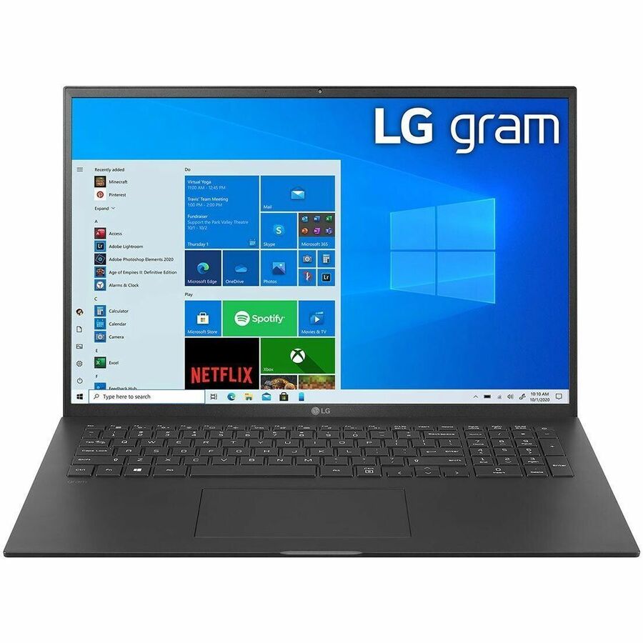Ordinateur portable LG gram 17Z90P-N.AP75A8 17" - WQXGA - Intel Core i7 11e génération i7-1165G7 - Plateforme Intel Evo - 16 Go - SSD 512 Go - Noir obsidienne 17Z90P-N.AP75A8