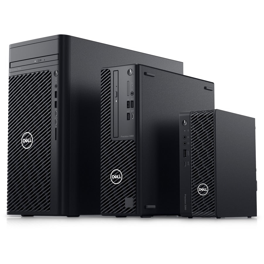 Station de travail Dell Precision 3000 3460 - Intel Core i7 12e génération i7-12700 - 16 Go - SSD 512 Go - Petit format - Noir PC5V5