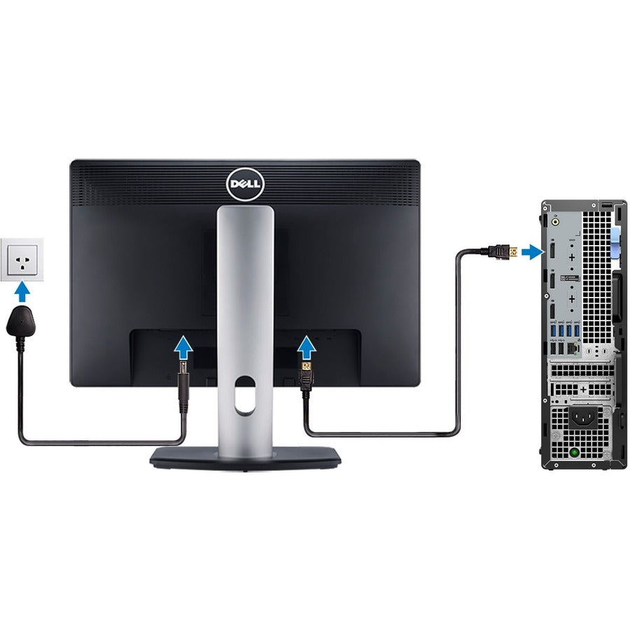 Station de travail Dell Precision 3000 3460 - Intel Core i7 12e génération i7-12700 - 16 Go - SSD 512 Go - Petit format - Noir PC5V5