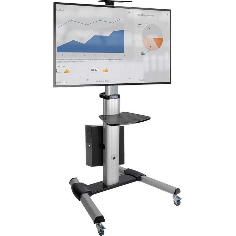Chariot TV roulant Tripp Lite par Eaton avec alimentation par batterie rechargeable pour écrans de 32" à 70" DMCS3270XPBB
