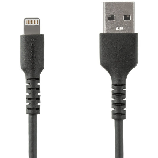 Câble USB-A vers Lightning noir durable de 1 m de StarTech.com, câble de charge/synchronisation robuste et résistant pour Apple iPhone/iPad certifié MFi RUSBLTMM1MB