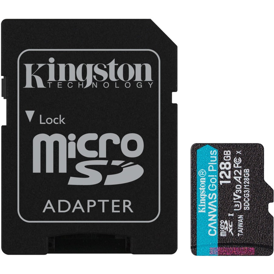 Carte microSDXC Kingston Canvas Go! Plus SDCG3 128 Go Classe 10/UHS-I (U3) SDCG3/128 Go