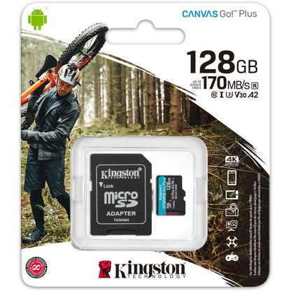 Carte microSDXC Kingston Canvas Go! Plus SDCG3 128 Go Classe 10/UHS-I (U3) SDCG3/128 Go