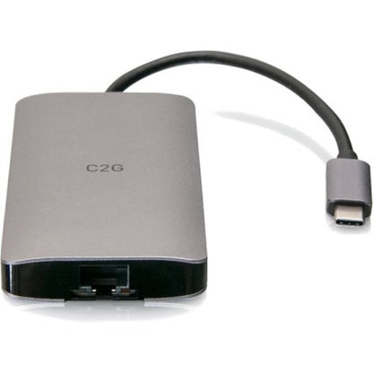 C2G USB C Portable Laptop Dock with HDMI, USB, Ethernet, SD, and USB-C - 4K C2G54458