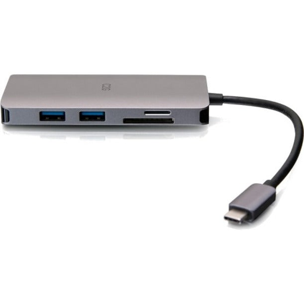 C2G USB C Portable Laptop Dock with HDMI, USB, Ethernet, SD, and USB-C - 4K C2G54458