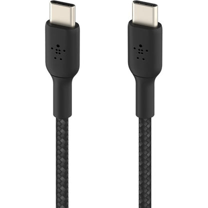Câble tressé USB-C vers USB-C Belkin BoostCharge (1 mètre / 3,3 pieds, noir) CAB004BT1MBK