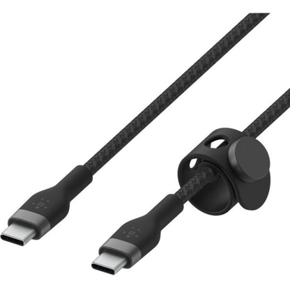 Câble USB-C vers USB-C 60 W Belkin - 480 Mbps - Silicone, tressé - M/M - 3 m/9,9 pi - Noir CAB011BT3MBK