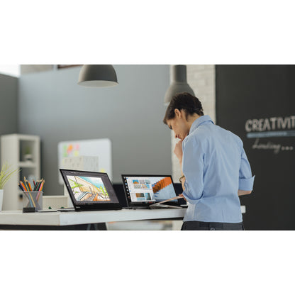 Moniteur LCD Full HD Lenovo ThinkVision M14 14" - 16:9 - Noir corbeau 61DDUAR6US