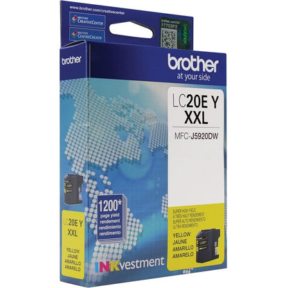 Cartouche d'encre à jet d'encre d'origine Brother INKvestment LC20EYS à rendement très élevé (série XXL) - Pack jaune LC20EYS
