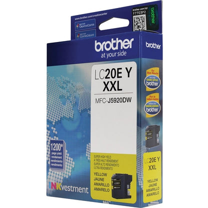 Cartouche d'encre à jet d'encre d'origine Brother INKvestment LC20EYS à rendement très élevé (série XXL) - Pack jaune LC20EYS