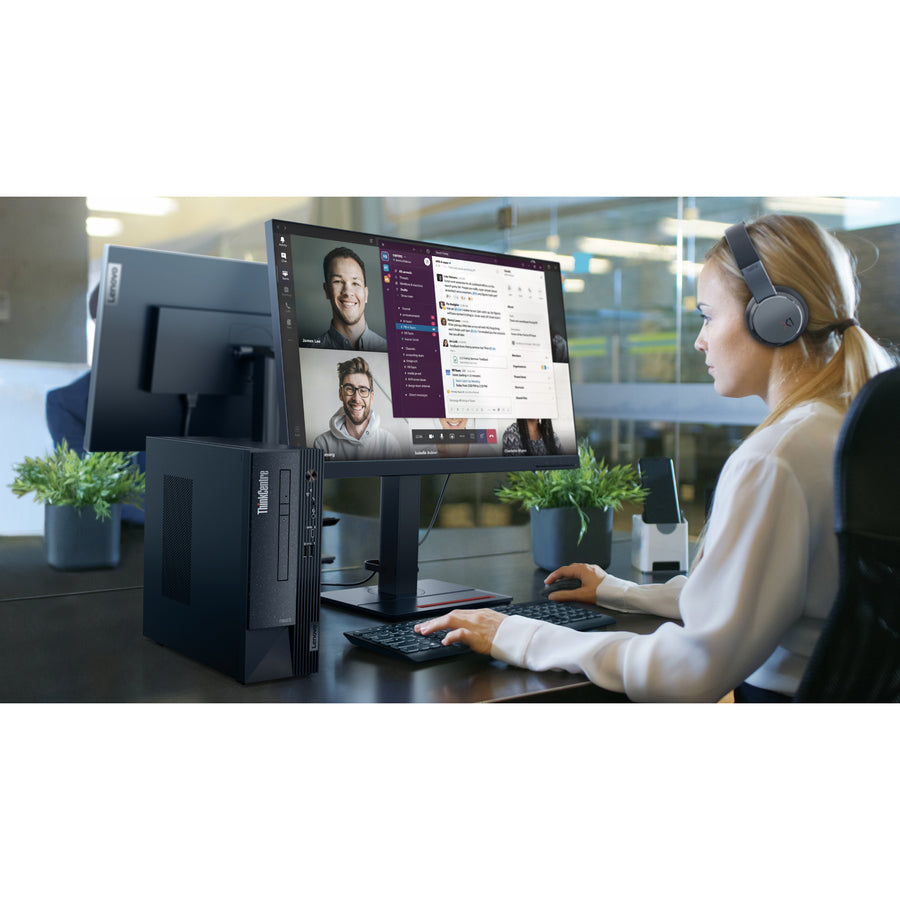 Ordinateur de bureau Lenovo ThinkCentre neo 50s Gen 4 12JF0002US - Intel Core i5 13e génération i5-13400 - 16 Go - SSD 256 Go - Petit format - Noir 12JF0002US