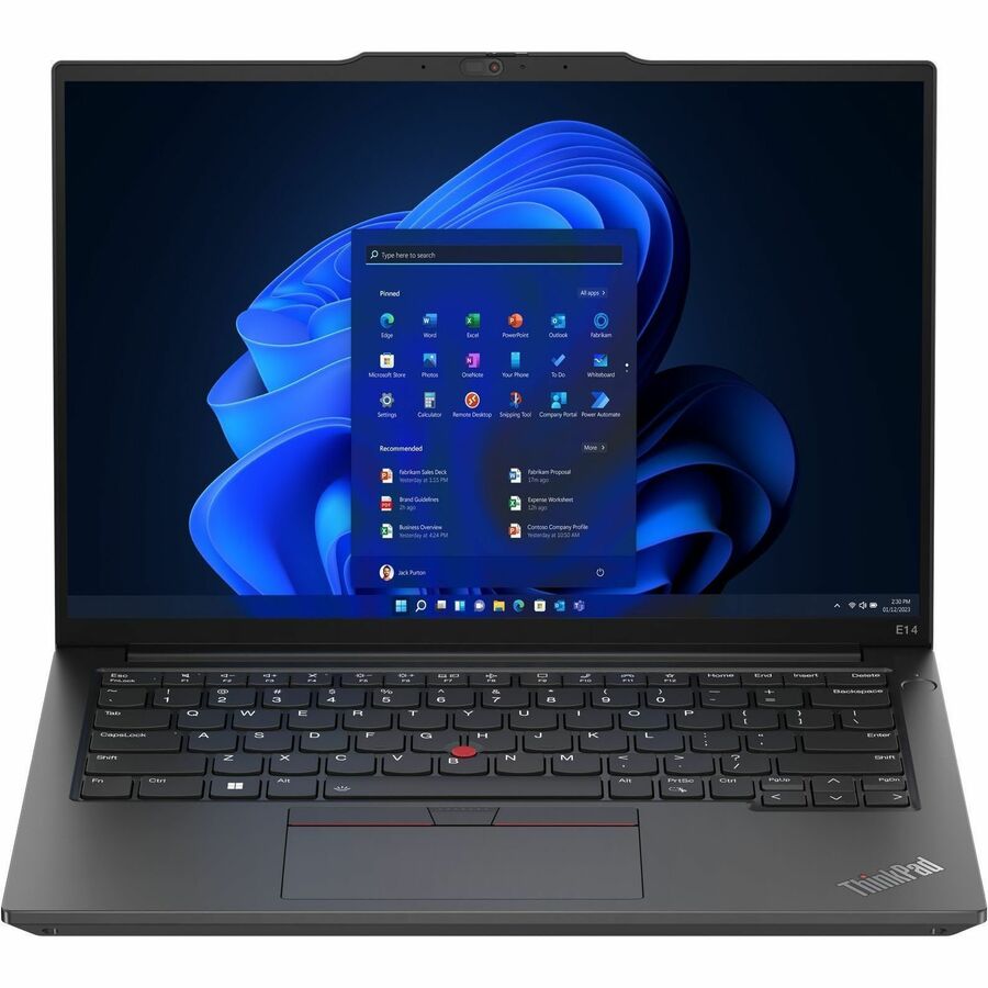 Ordinateur portable Lenovo ThinkPad E14 Gen 5 21JR001RUS 14" - WUXGA - AMD Ryzen 5 7530U - 16 Go - SSD 256 Go - Clavier anglais - Noir graphite 21JR001RUS