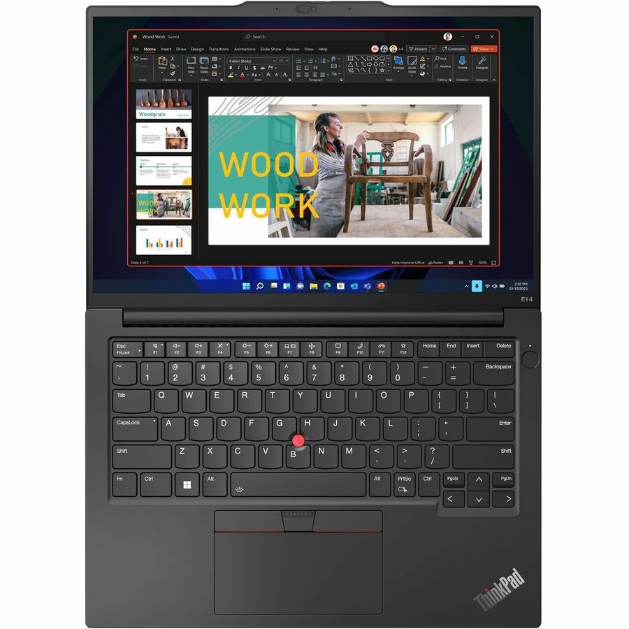 Ordinateur portable Lenovo ThinkPad E14 Gen 5 21JR001RUS 14" - WUXGA - AMD Ryzen 5 7530U - 16 Go - SSD 256 Go - Clavier anglais - Noir graphite 21JR001RUS