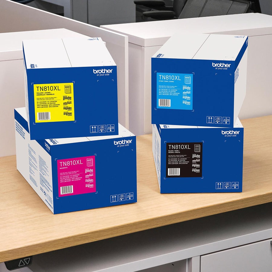 Cartouche de toner laser à haut rendement d'origine Brother TN810XLC - Cyan - 1 unité TN810XLC