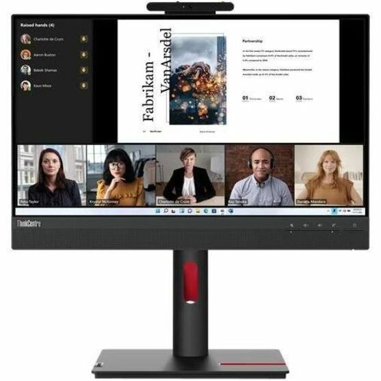 Moniteur LED Full HD Lenovo ThinkCentre TIO22GEN5 22" avec webcam - 16:9 - Noir 12N8GAR1US