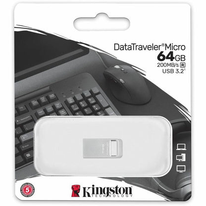 Clé USB 3.2 (1ère génération) Kingston DataTraveler Micro 64 Go DTMC3G2/64GBCR