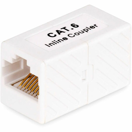 StarTech.com Coupleur RJ45, Coupleur Cat6 en ligne, Connecteur T568 femelle vers femelle (F/F), Rallonge de câble Ethernet non blindé IN-CAT6-COUPLER-U1