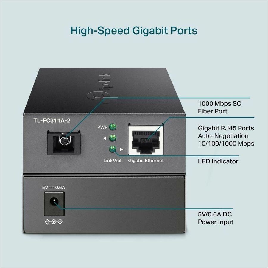 Convertisseur de média Gigabit WDM TP-Link FC311A-2