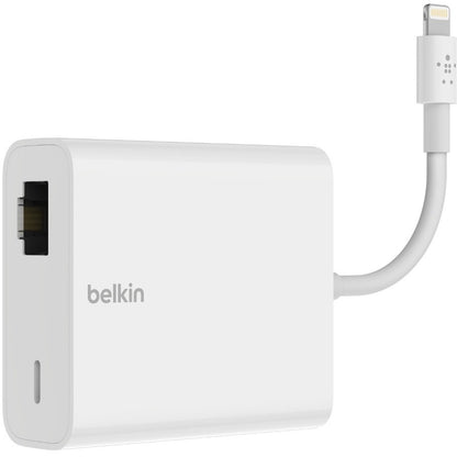 Adaptateur Ethernet + alimentation Belkin avec connecteur Lightning F8J227DSWHT