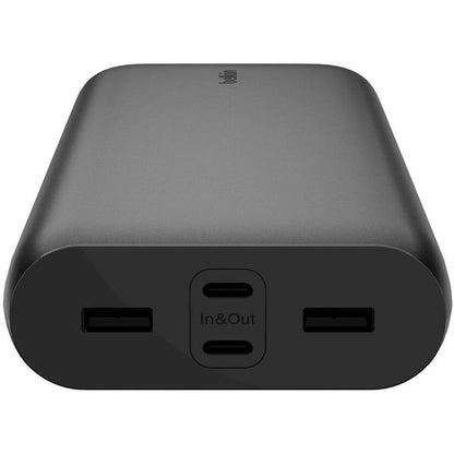 Chargeur portatif Belkin 32 W à 4 ports USB - 26 000 mAh - 2 x USB-A (12 W), 2 x USB-C (20 W) - Chargeur portable - avec câble USB-C vers USB-C - Noir BPB016btBK