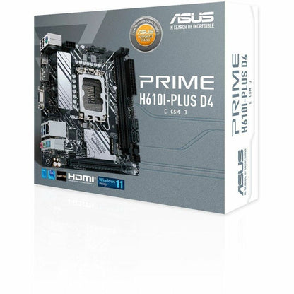 Carte mère de bureau Asus Prime PRIME H610I-PLUS D4-CSM - Chipset Intel H610 - Socket LGA-1700 - Mini ITX PRIME H610I-PLUSD4-CSM