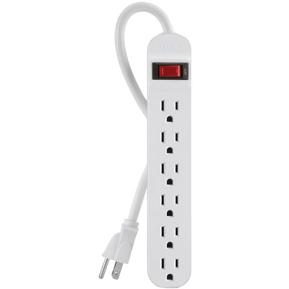 Belkin 6 Outlet Power Strip - 3 foot cord - White F9P609-03