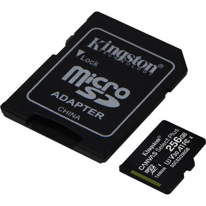 Carte microSDXC Kingston Canvas Select Plus SDCS2 256 Go Classe 10/UHS-I (U3) - 1 paquet SDCS2/256 Go