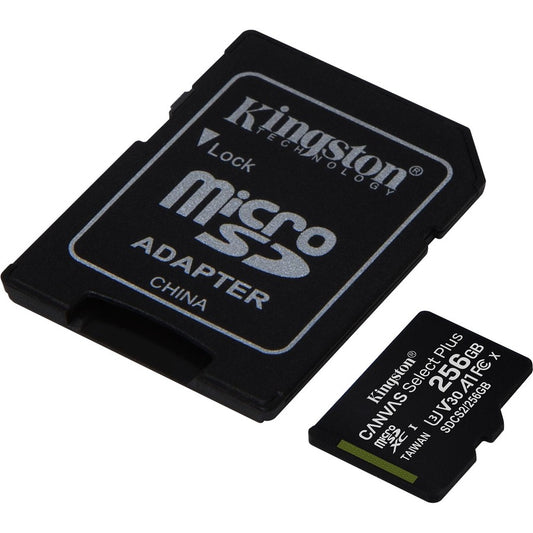 Carte microSDXC Kingston Canvas Select Plus SDCS2 256 Go Classe 10/UHS-I (U3) - 1 paquet SDCS2/256 Go