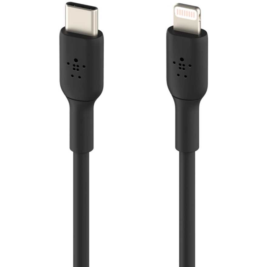 Câble Belkin BoostCharge USB-C vers Lightning (1 mètre / 3,3 pieds, noir) CAA003BT1MBK