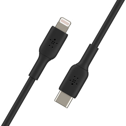 Câble Belkin BoostCharge USB-C vers Lightning (1 mètre / 3,3 pieds, noir) CAA003BT1MBK