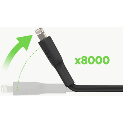 Câble Belkin BoostCharge USB-C vers Lightning (1 mètre / 3,3 pieds, noir) CAA003BT1MBK