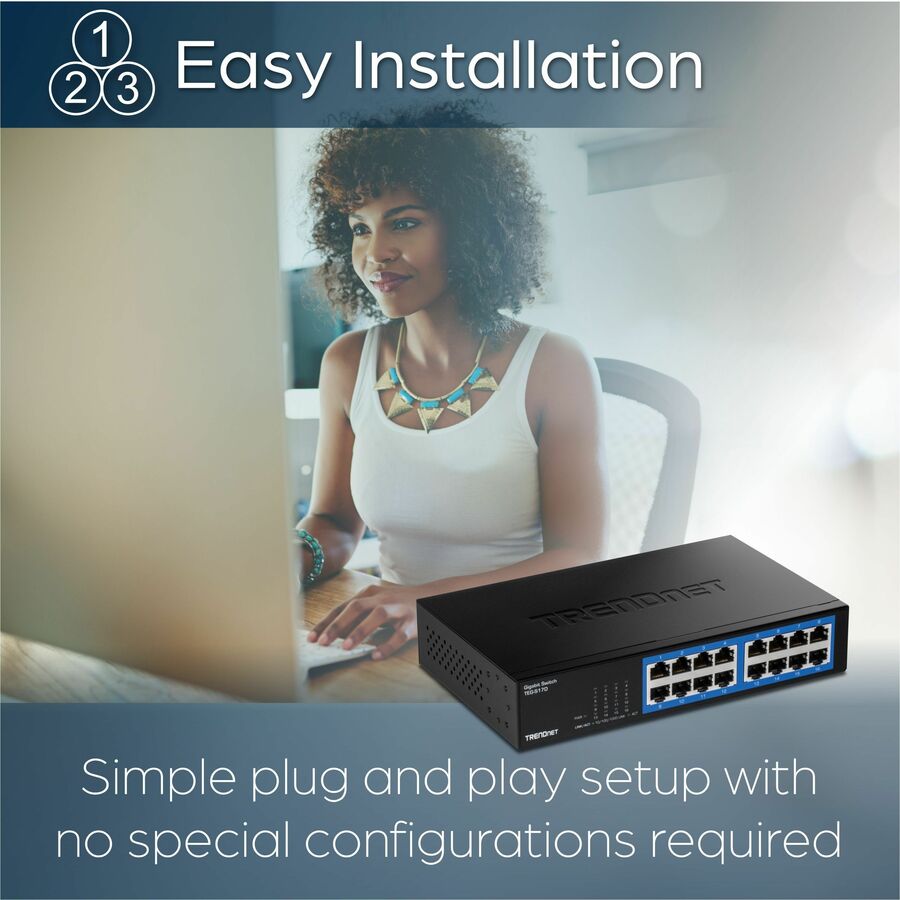 TRENDnet 16-Port Gigabit Desktop Switch TEG-S17D