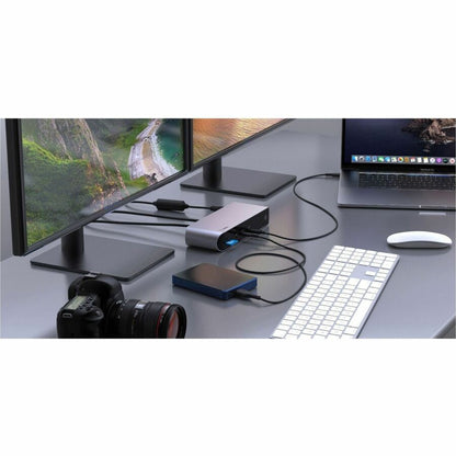 Station d'accueil pour ordinateur portable Belkin Thunderbolt 4 - Hub USB C - Station d'accueil USB C pour MacBook et Windows, alimentation 90 W, écran simple 8K ou double 4K, avec ports Thunderbolt, HDMI, Ethernet, SD et audio INC006TTSGY