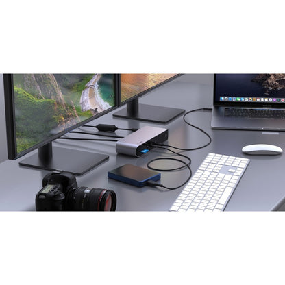Station d'accueil pour ordinateur portable Belkin Thunderbolt 4 - Hub USB C - Station d'accueil USB C pour MacBook et Windows, alimentation 90 W, écran simple 8K ou double 4K, avec ports Thunderbolt, HDMI, Ethernet, SD et audio INC006TTSGY