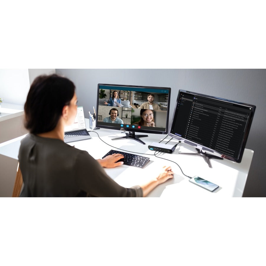 Station d'accueil pour ordinateur portable Belkin Thunderbolt 4 - Hub USB C - Station d'accueil USB C pour MacBook et Windows, alimentation 90 W, écran simple 8K ou double 4K, avec ports Thunderbolt, HDMI, Ethernet, SD et audio INC006TTSGY